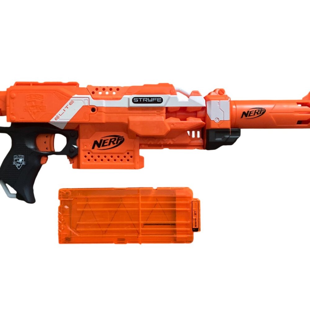 Nerf N-Strike Elite Stryfe Orange Battery Powered Motorized Blaster - Picture 2 of 7